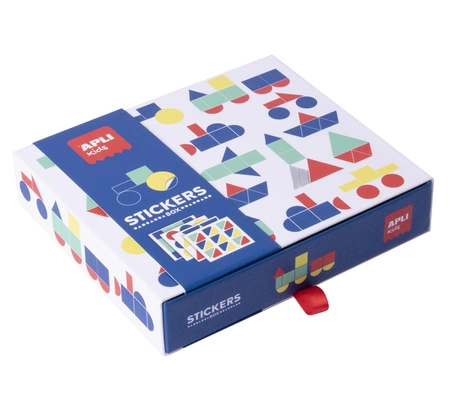 Zestaw z naklejkami geometrycznymi Apli Kids - Pojazdy