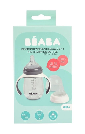 Beaba Butelka treningowa 2w1 tritanowa 210 ml Mineral grey