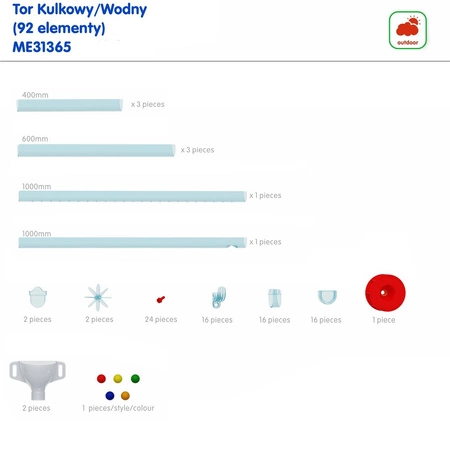 MASTERKIDZ Tablica STEM Outdoor + Tor Wodny/Kulkowy