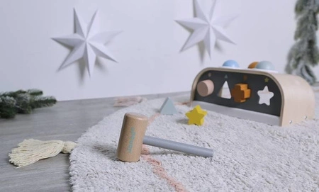 Drewniana przebijanka i sorter kształtów 3 w 1 Sweet Cocoon, Janod