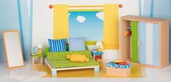Wystrój wnętrz Sypialnia Uni 51538-Goki, drewniane mebelki dla lalek