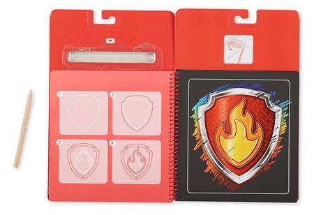 Zdrapywanki z rysikiem Psi Patrol Scratch Art Pad – Marshall Melissa and Doug 33261