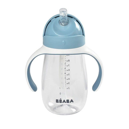 Beaba Bidon niekapek ze słomką tritanowy 300 ml windy blue