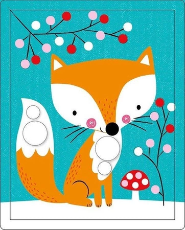 Auzou Kolorowe pompony do naklejania Zwierzątka 3+ 65835