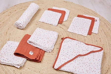 bebe-jou Chusteczki bambusowo-muślinowe 32 x 32cm (3 szt.) Hearts 3053061