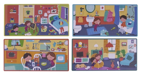 Puzzle 4 układanki Apli Kids - W domu 3+