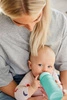 Szklana butelka ze smoczkiem M, 240 ml, miętowa, Everyday Baby