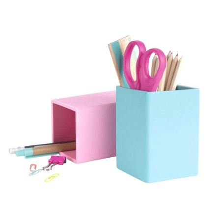 Silikonowy przybornik na biurko Nordik Collection Apli Kids - Różowy