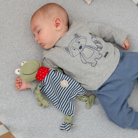 Pierwsza przytulanka komforter Żabka szmatka maskotka dla dzieci sigikid