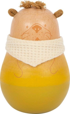 Zabawka dla niemowląt drewniana Wańka Wstańka Wydra z dzwoneczkiem 12332 Small Foot