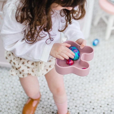 Zamykany silikonowy pojemnik Króliczek We Might Be Tiny - Dusty Rose