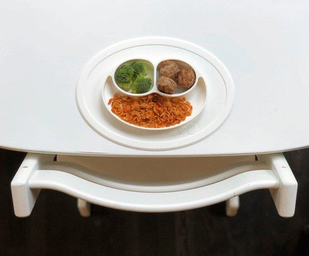 EZPZ Silikonowy talerzyk z podkładką mały 2w1 Mini Mat biały