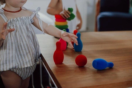 Rubbabu Zestaw do gry w kręgle sensoryczny mały