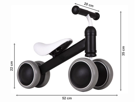 Rowerek biegowy mini rower Practise Black Ecotoys