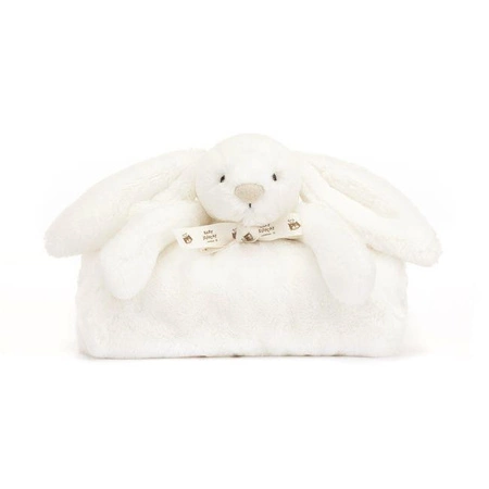 JellyCat - Króliczek Luxe Kocyk Biały 70 cm