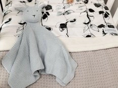 Przytulanka dla noworodka królik Niebieska 30cm 0m+ BAMBOOM