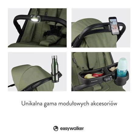 Easywalker Miley² Kompaktowy wózek spacerowy z torbą transportową Sage Green