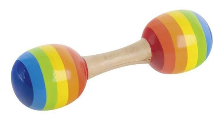 Podwójny marakas barwna tęcza 61914-Goki, instrumenty dla dzieci