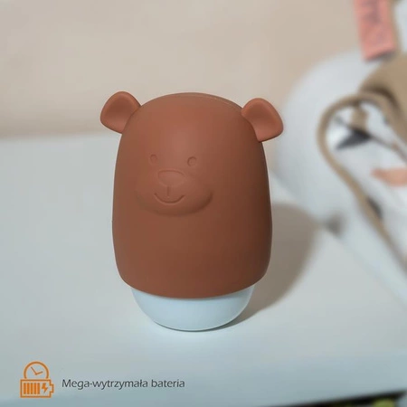 Zazu BENNY Lampka Nocna dla Dzieci do Kontaktu Brown