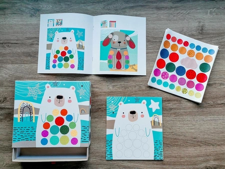 Zestaw z naklejkami Apli Kids - Miś