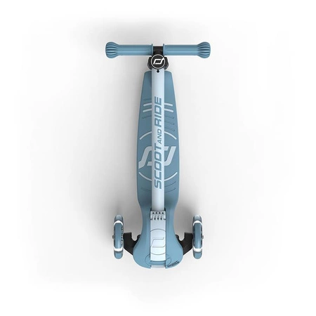 SCOOTANDRIDE Highwaykick 3S Hulajnoga z systemem sterowania 2w1 i kółkami LED składana 3+ Steel