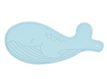 B-Antypoślizgowa mata do wanny wieloryb blue
