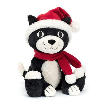 JellyCat - Kot Jellycat w Świątecznej Czapce i Szaliku 32 cm