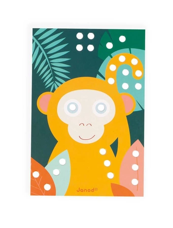 Układanka drewniana mozaika Zwierzątka 3+, Janod