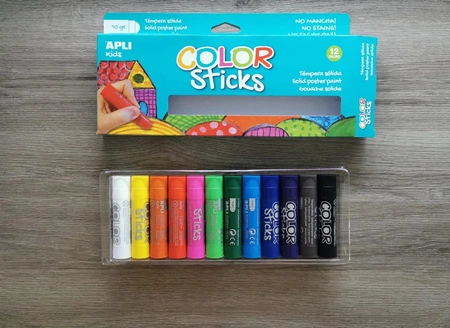 Farby w kredce Apli Kids - 12 kolorów