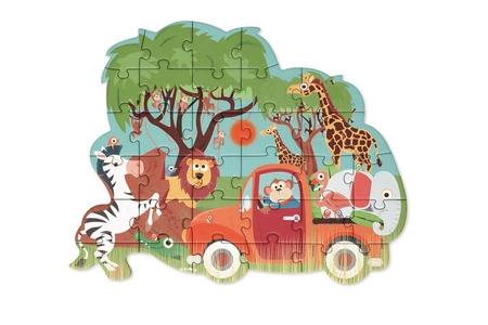Scratch, Puzzle konturowe Safari 30 elem.