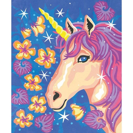 Zestaw kreatywny Malowanie po numerach Jednorożce 2 obrazy 7+, Janod