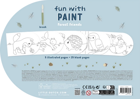 Little Dutch Kolorowanka z farbami akwarelowymi Forest Friends