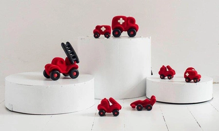 Rubbabu Wóz strażacki sensoryczny czerwony (uzupełnienie asortymentu B – indeks 20319)