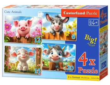 Puzzle 4w1 Cute Animals B-041084