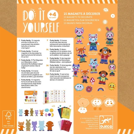 Zrób to sam - filcowe magnesy ZWIERZĄTKA DJ07919