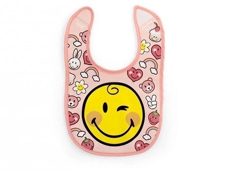 Śliniak bawełniany Smiley girl 4m+ 3 szt. LULABI