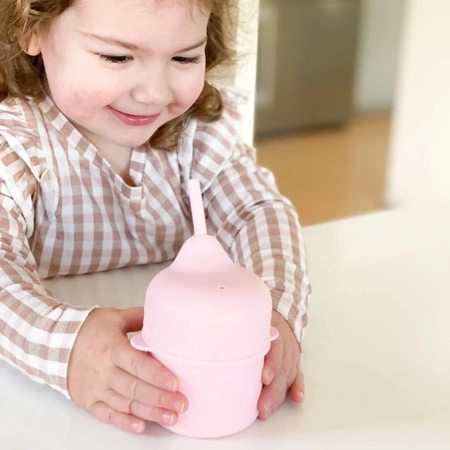 Silikonowa nakładka na kubek We Might Be Tiny - Powder Pink