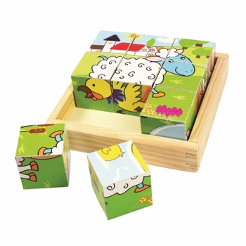 Puzzle klocki obrazkowe Zwierzątka