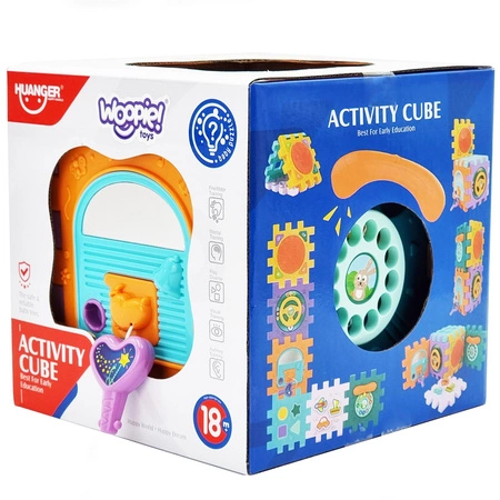 WOOPIE Zabawka Sensoryczna 6w1 Kostka Logiczna dla Niemowląt