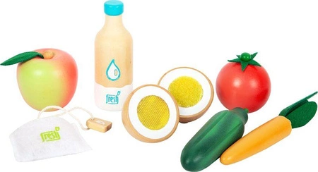 Wegetariański zestaw produktów spożywczych do zabawy w sklepie kuchni z torbą Small Foot 12284