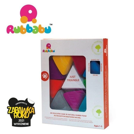 Rubbabu Układanka edukacyjno - sensoryczna trójkąty