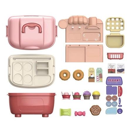 WOOPIE Cukiernia Lodziarnia 2w1 Sklep Walizka 22 el.