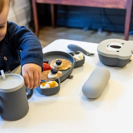 Tum Tum Miseczka z Przyssawką i Łyżeczką Grey