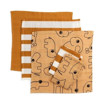 Done By Deer Myjki 5 szt. Friends Mustard GOTS