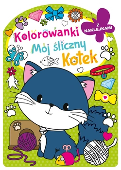 Mój śliczny kotek. Kolorowanka z wykrojnikiem