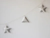 Girlanda gwiazdki i trójkąty szara PIAPIMO