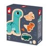 Puzzle progresywne drewniane Dinozaury 4 układanki – 2, 3, 4 i 5 elementów 18 m+, Janod