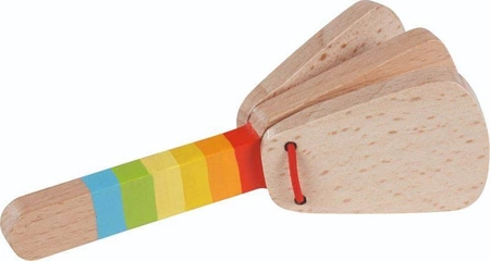 Drewniana kołatka w kolorach tęczy 61875-Goki, instrumenty dla dzieci