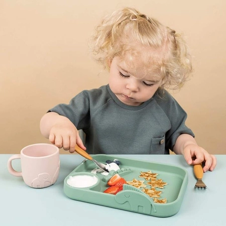 Done by Deer Sztućce dla Dziecka Grey Easy-Grip