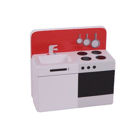 CLASSIC WORLD Nowoczesny Drewniany Domek Dla Lalek 21 Elementów